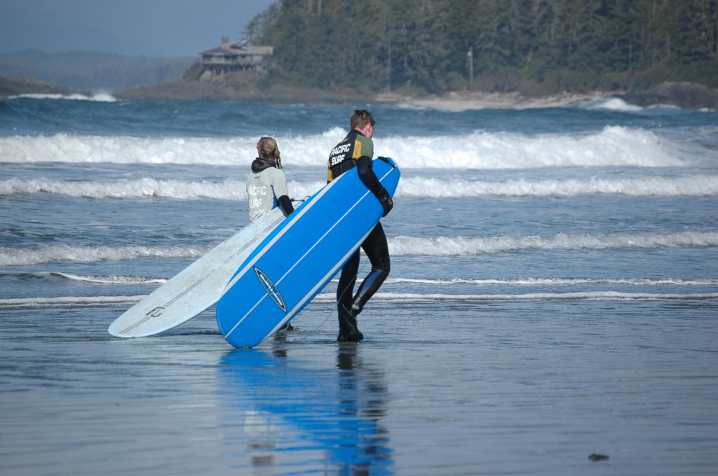 Surfing in Tofino