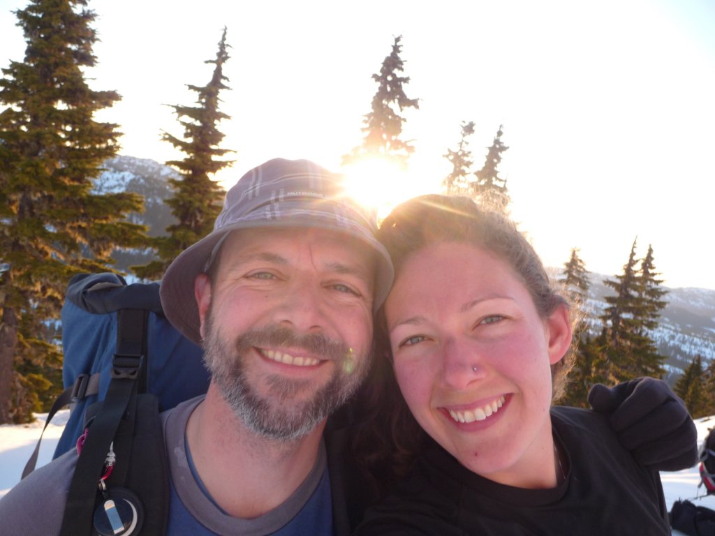 Paul Ledet, the head leader of the trek, and I about to reach summit. 