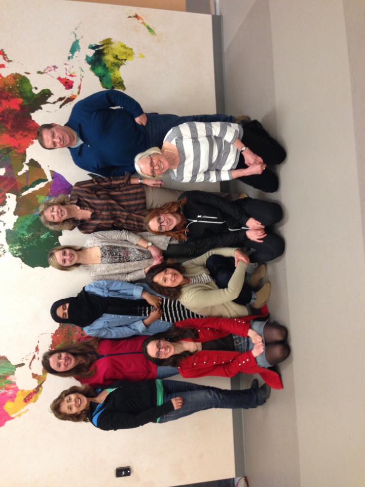 Here is a photo of me with my TEFL professor and a few of my classmates on our last day of the program!